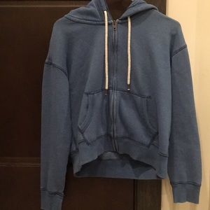 American eagle cropped zip up sweatshirt